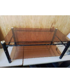 TABLE BASSE EN VERRE FUMÉ 