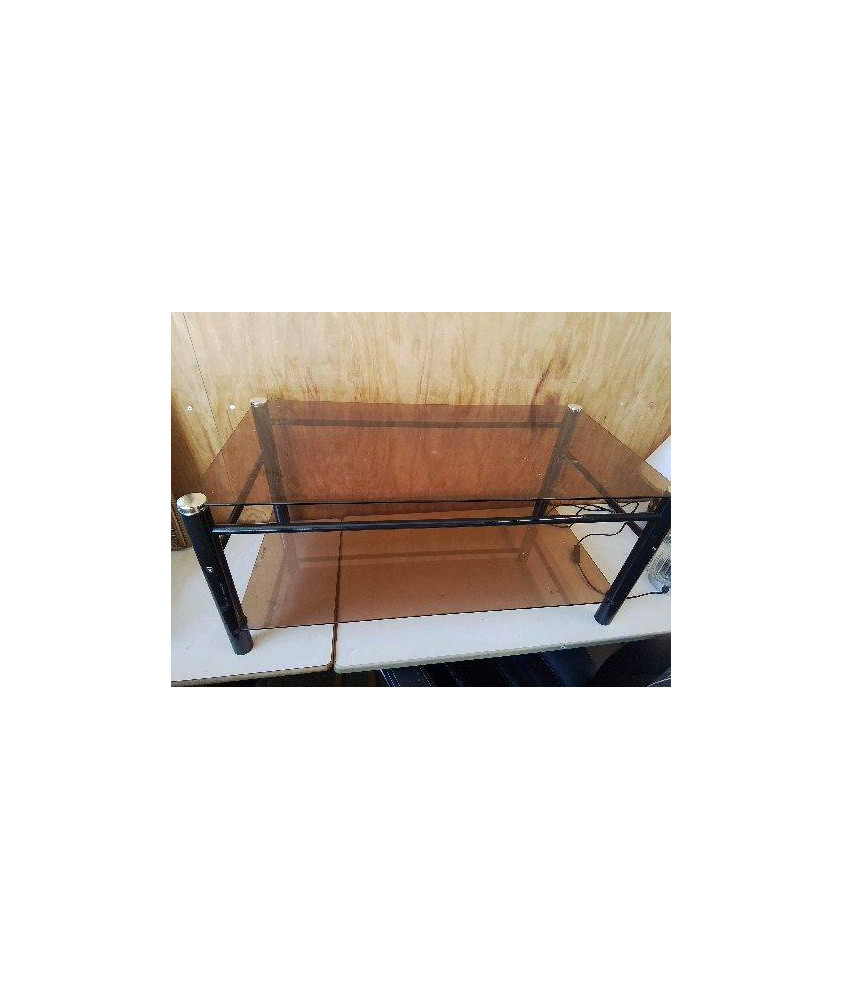 TABLE BASSE EN VERRE FUMÉ 