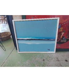 HUILE SUR TOILE BORD DE MÉDITERRANÉE LELOUP