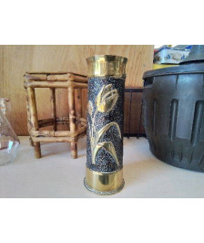 DOUILLE OBUS DECORATIF MOTIF FLORAL 