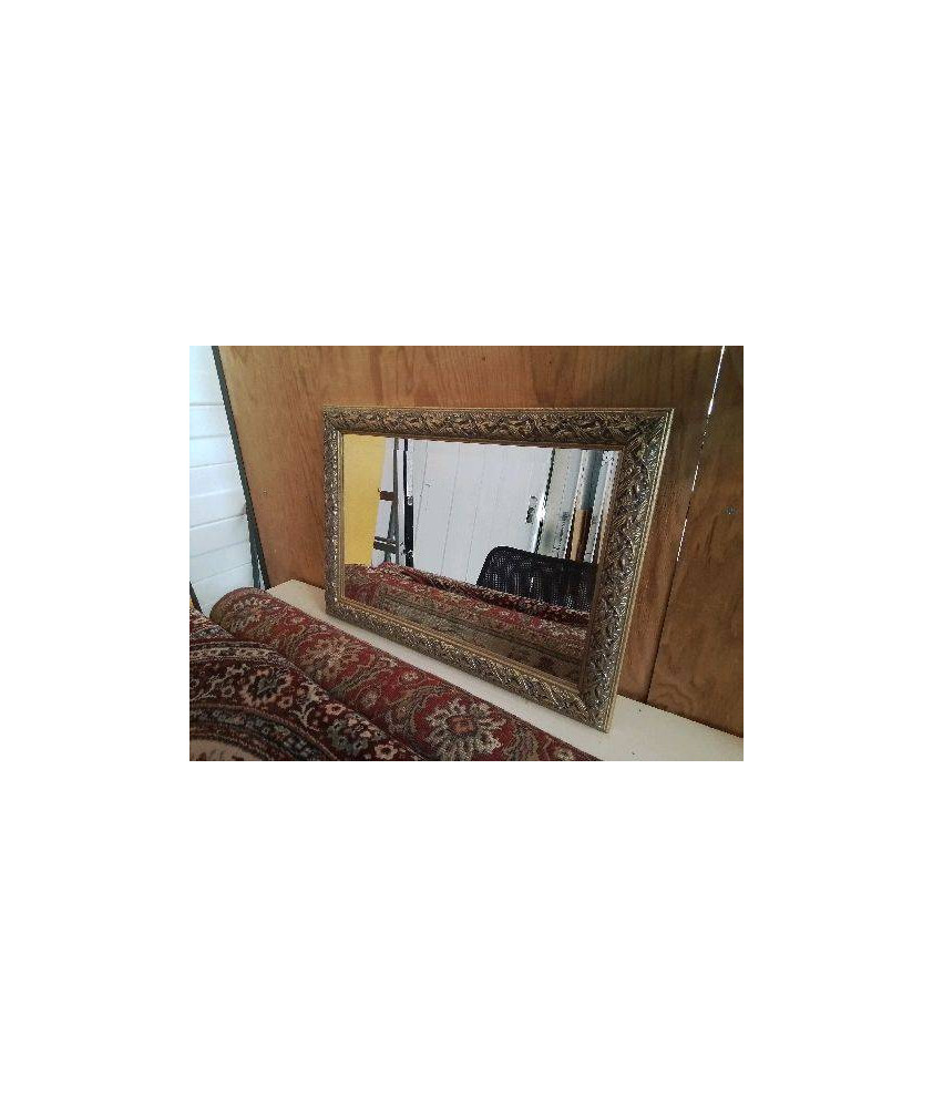 MIROIR RECTANGULAIRE CADRE DORÉ 