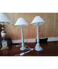 LAMPE DE CHEVET PIED BOIS