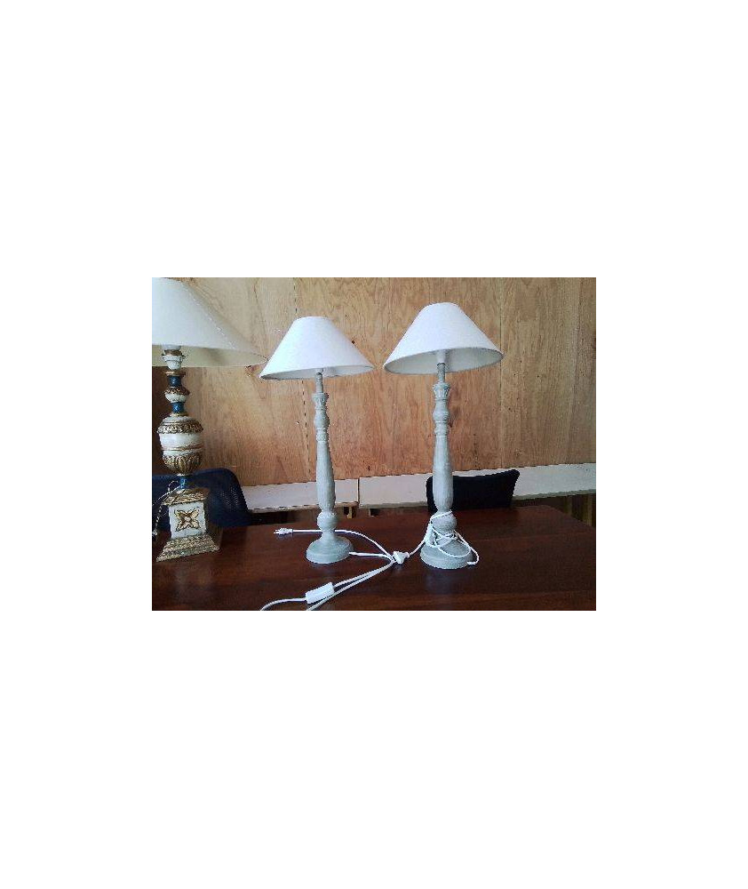 LAMPE DE CHEVET PIED BOIS