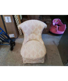 FAUTEUIL MOTIF COULEUR SAUMON 