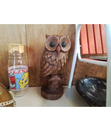 GROSSE CHOUETTE EN BOIS 
