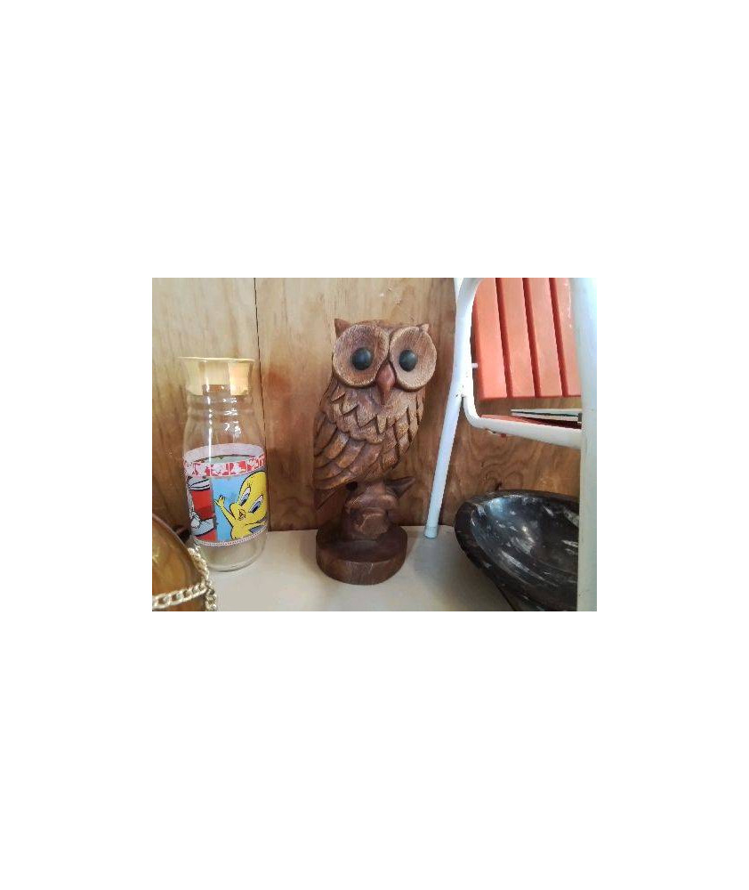 GROSSE CHOUETTE EN BOIS 