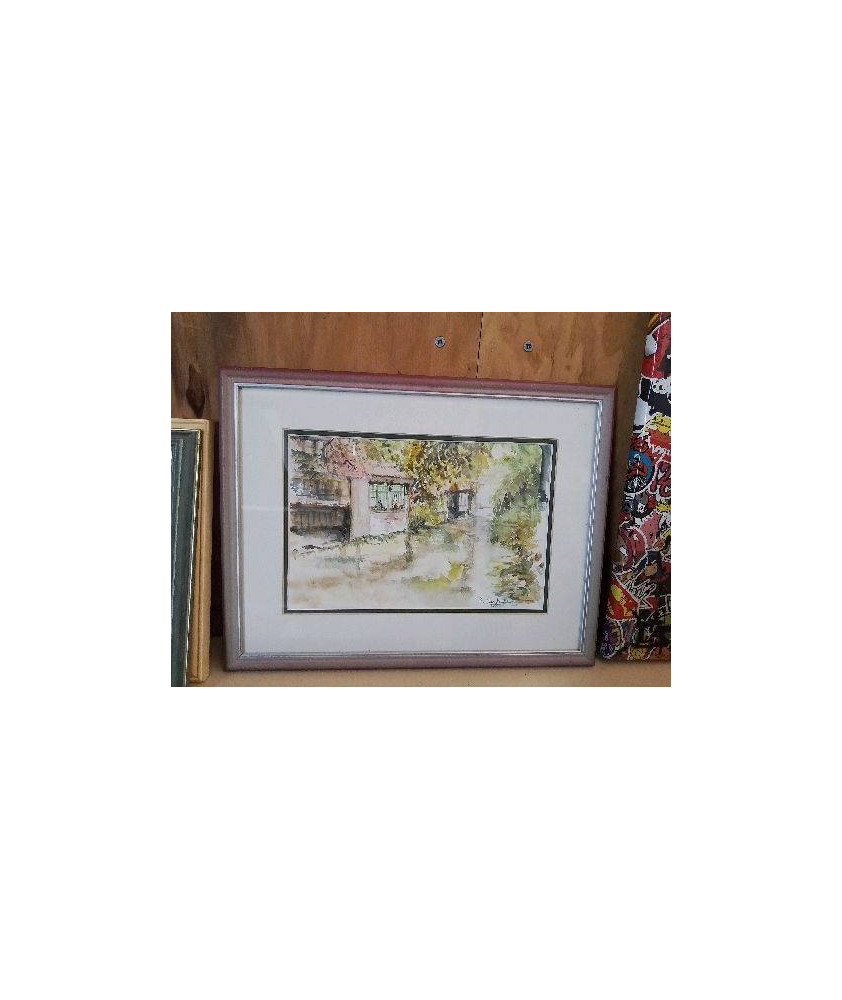 CADRE PAYSAGE AQUARELLE 