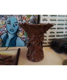 VASE COUPE MOTIF VIGNE 