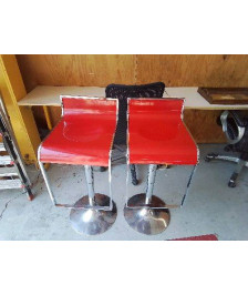 TABOURET HAUT ROUGE 