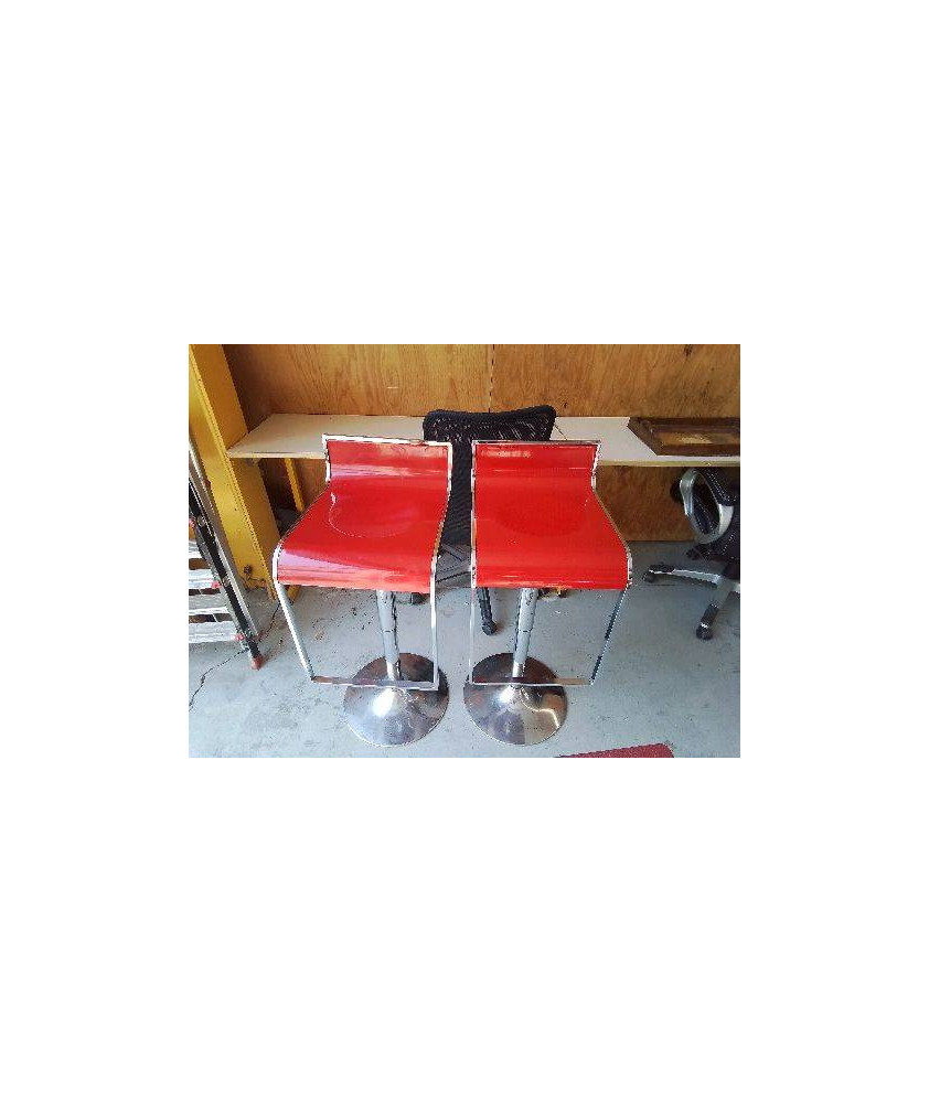 TABOURET HAUT ROUGE 