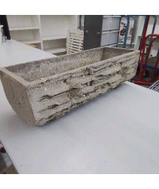JARDINIERE BETON EFFET BUCHE