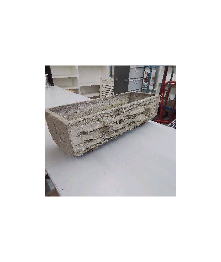 JARDINIERE BETON EFFET BUCHE