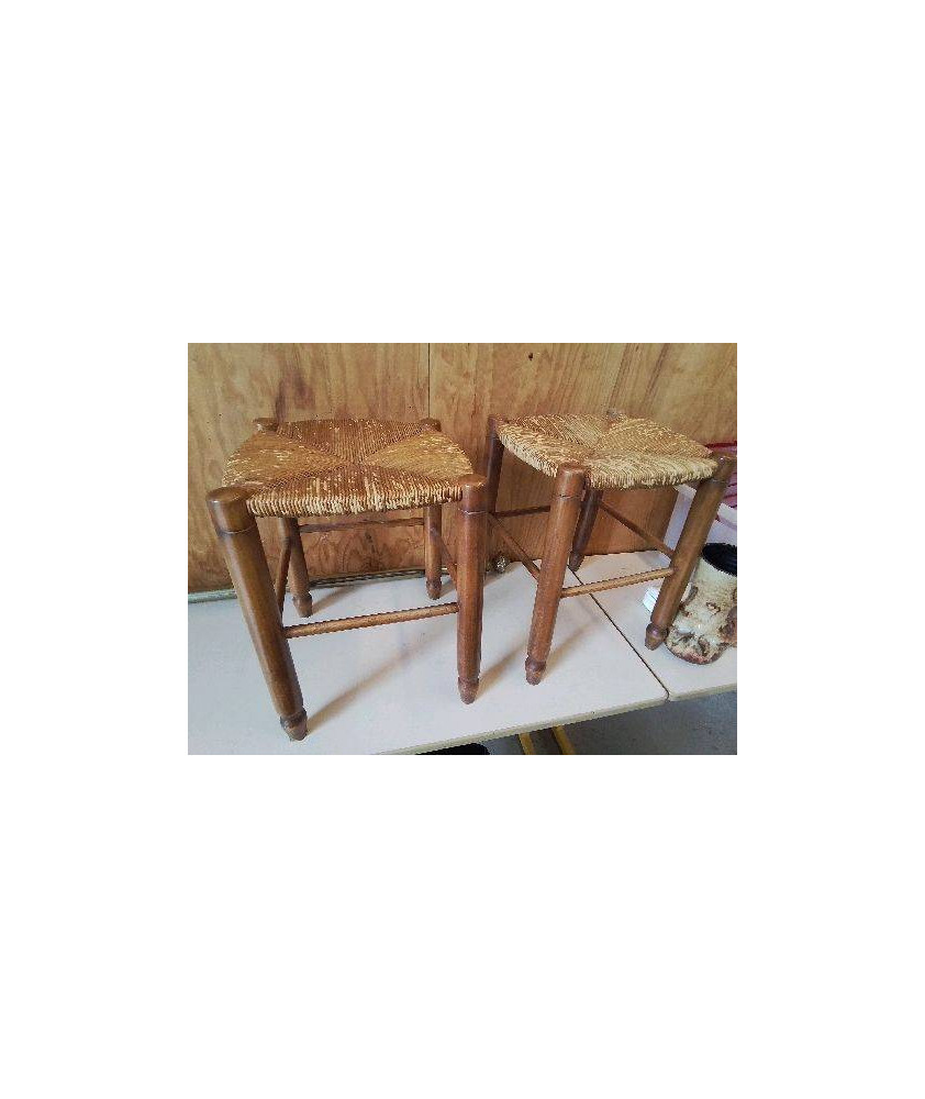TABOURET PAILLÉ 