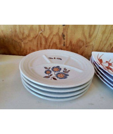 LOT DE 4 ASSIETTES EN FAÏENCE 
