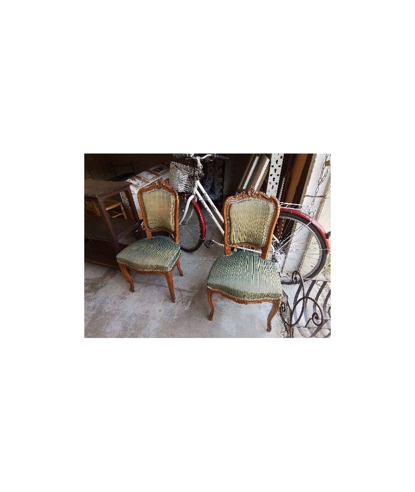 CHAISE STYLE LOUIS XV TAPISSÉ 