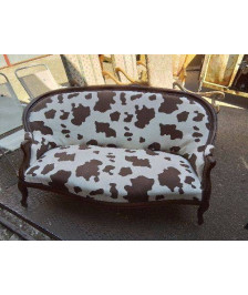 BANQUETTE NAPOLEON III MOTIF VACHE 