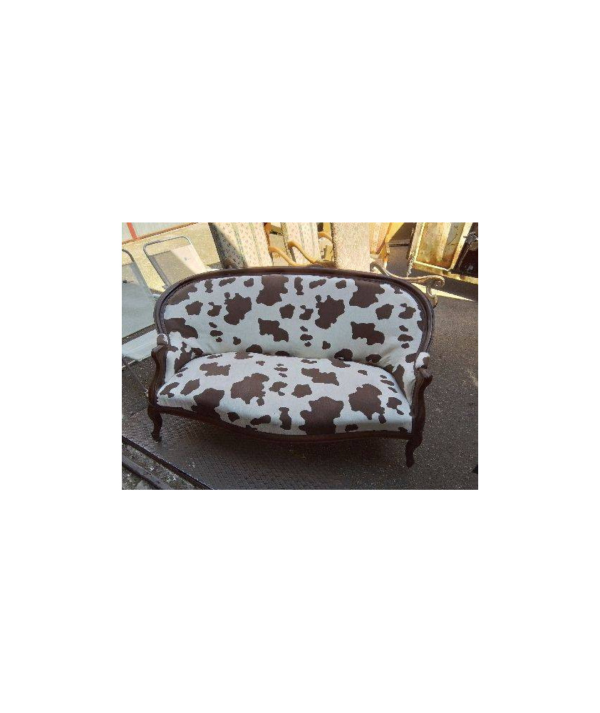 BANQUETTE NAPOLEON III MOTIF VACHE 