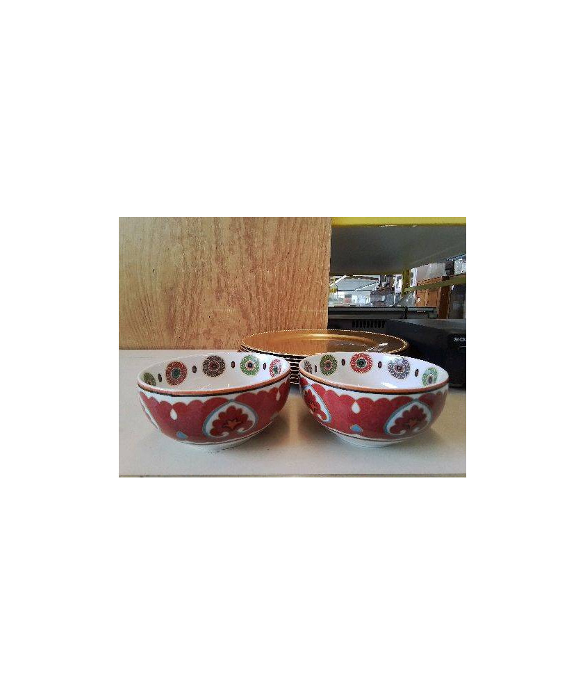 BOL ROUGE AVEC MOTIF ROND 