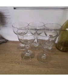 5 VERRES XIX EME 