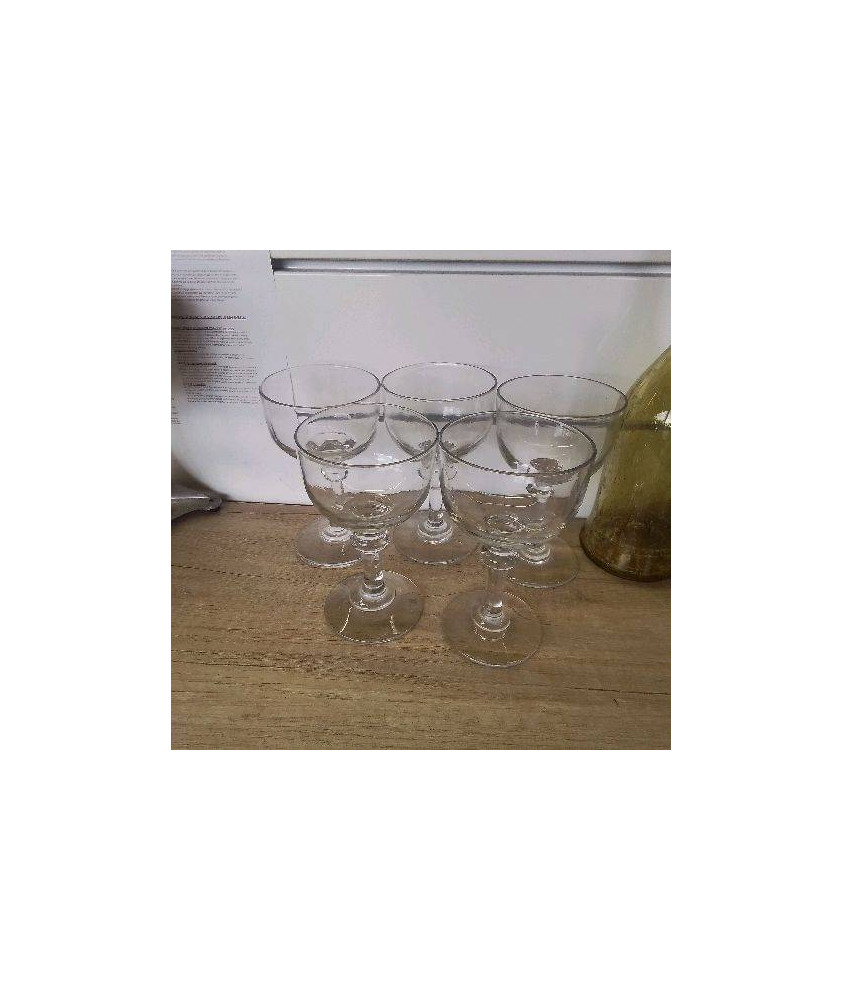 5 VERRES XIX EME 