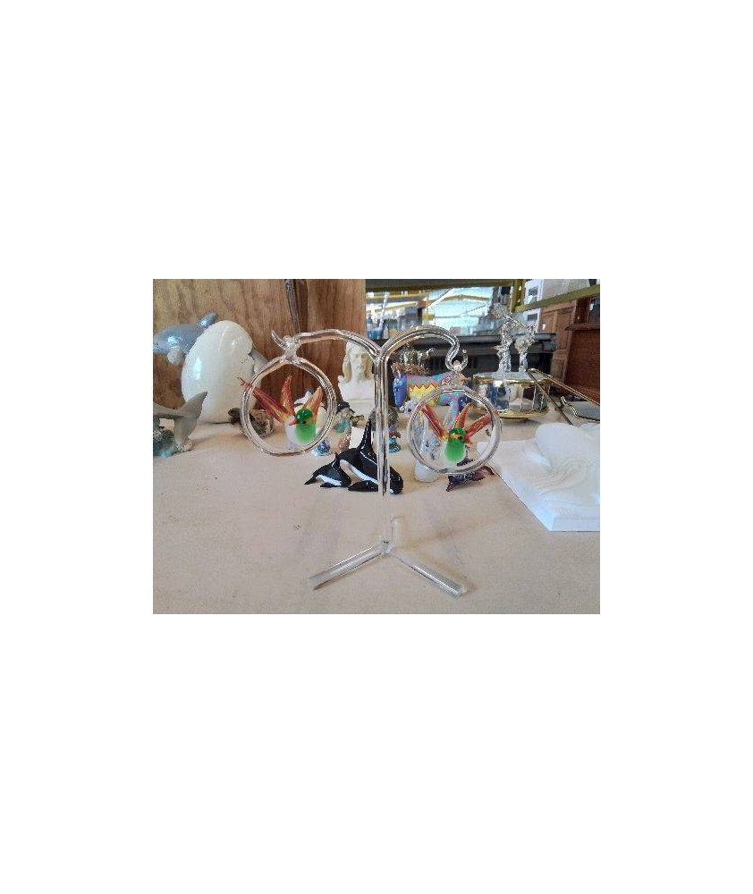 PERCHOIR OISEAUX EN VERRE