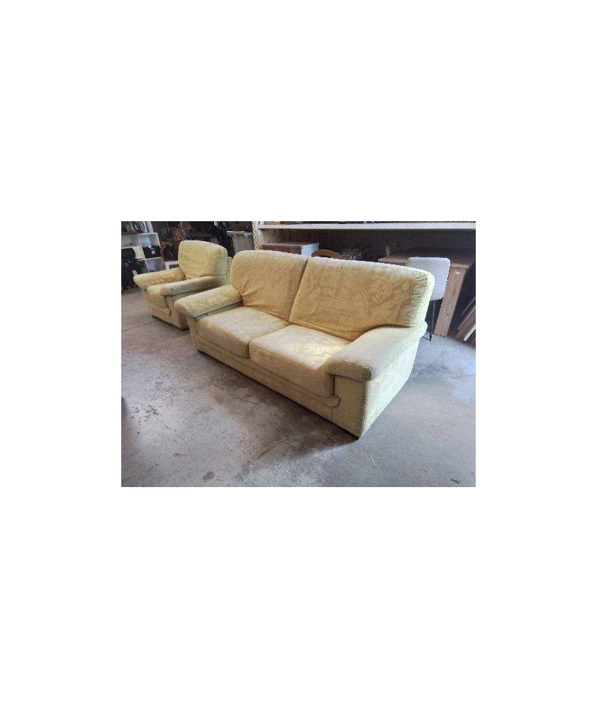 CANAPE 2/3 PLACES MICROFIBRE FLEURIE