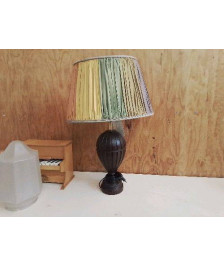 LAMPE EN BOIS PIED TOURNÉ VINTAGE