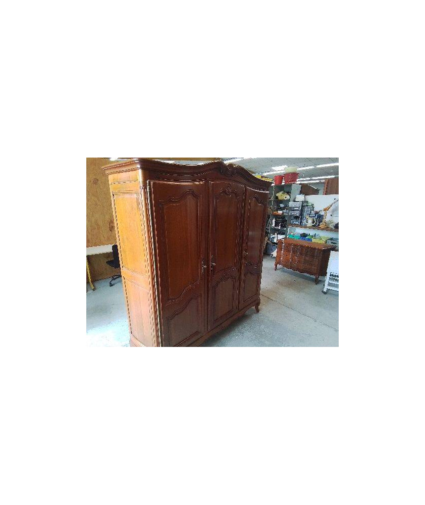 ARMOIRE 3 PORTES DE STYLE REGENCE EN MERISIER