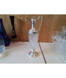 CARAFE EN CRISTAL ET EN ARGENT 