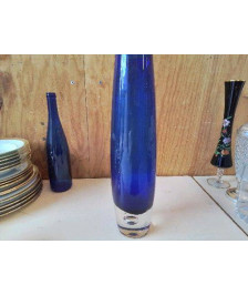 GRAND VASE BLEU EN VERRE