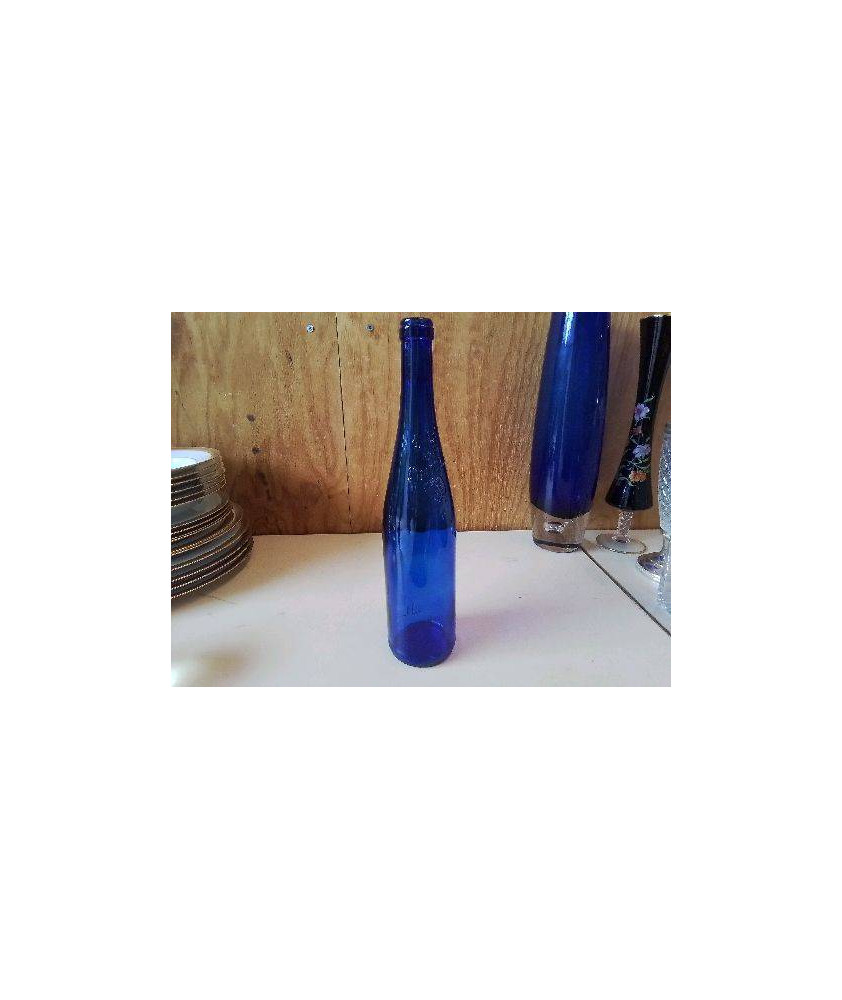BOUTEILLE BLEU EN VERRE