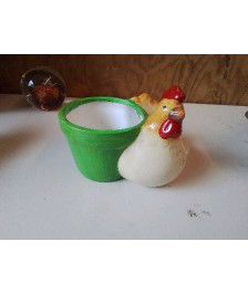 POT DE FLEUR POULE