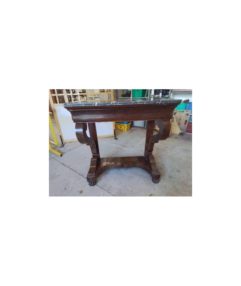 CONSOLE STYLE LOUIS PHILIPPE EN ACAJOU