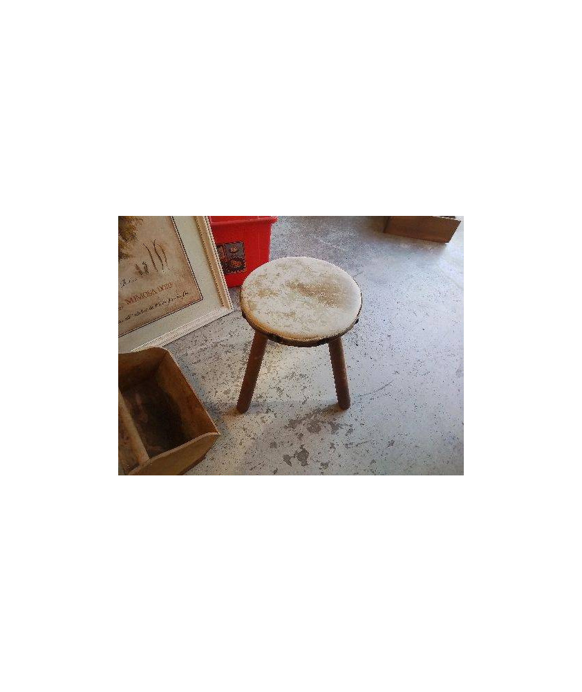 TABOURET DESSUS CUIR 