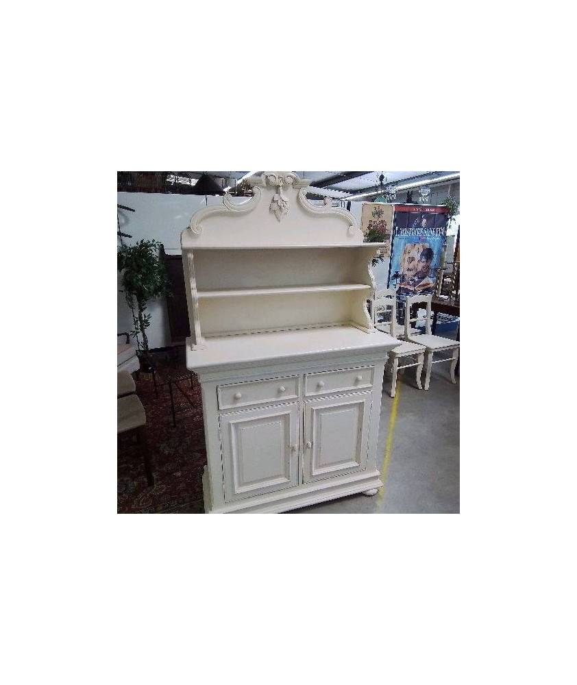 BUFFET VAISSELIER 2P 2T BLANC