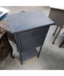 CHEVET METAL GRIS 1 PORTE 1 TIROIR