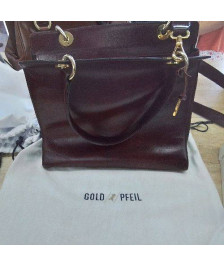SAC A MAIN GOLD PFEIL BORDEAUX