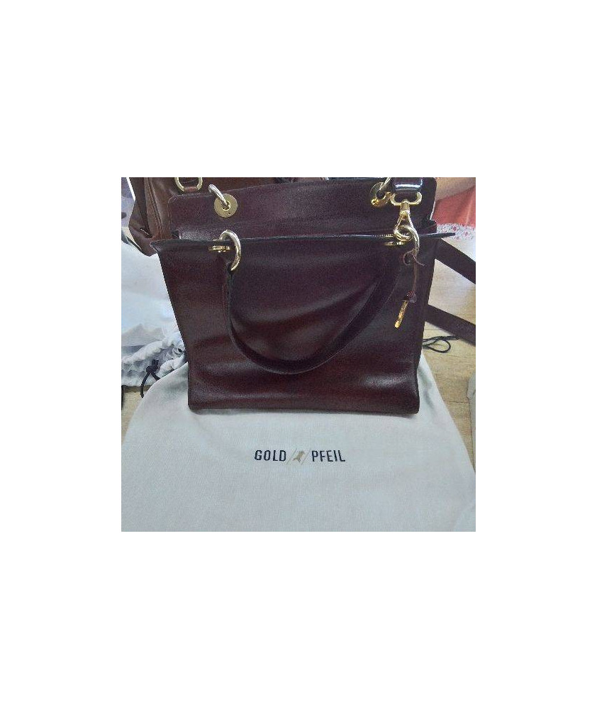 SAC A MAIN GOLD PFEIL BORDEAUX