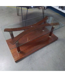 TABLE BASSE DESSUS VERRE STYLE EMPIRE