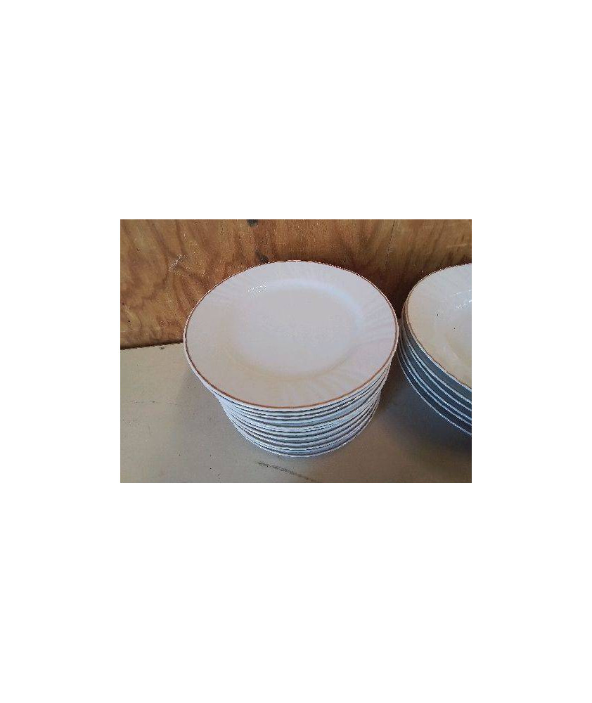 LOT DE 6 ASSIETTES A DESSERT EN PORCELAINE