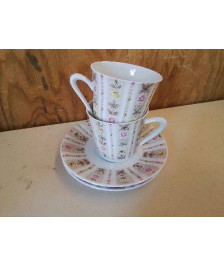 LOT DE 2 TASSES A CAFE 
