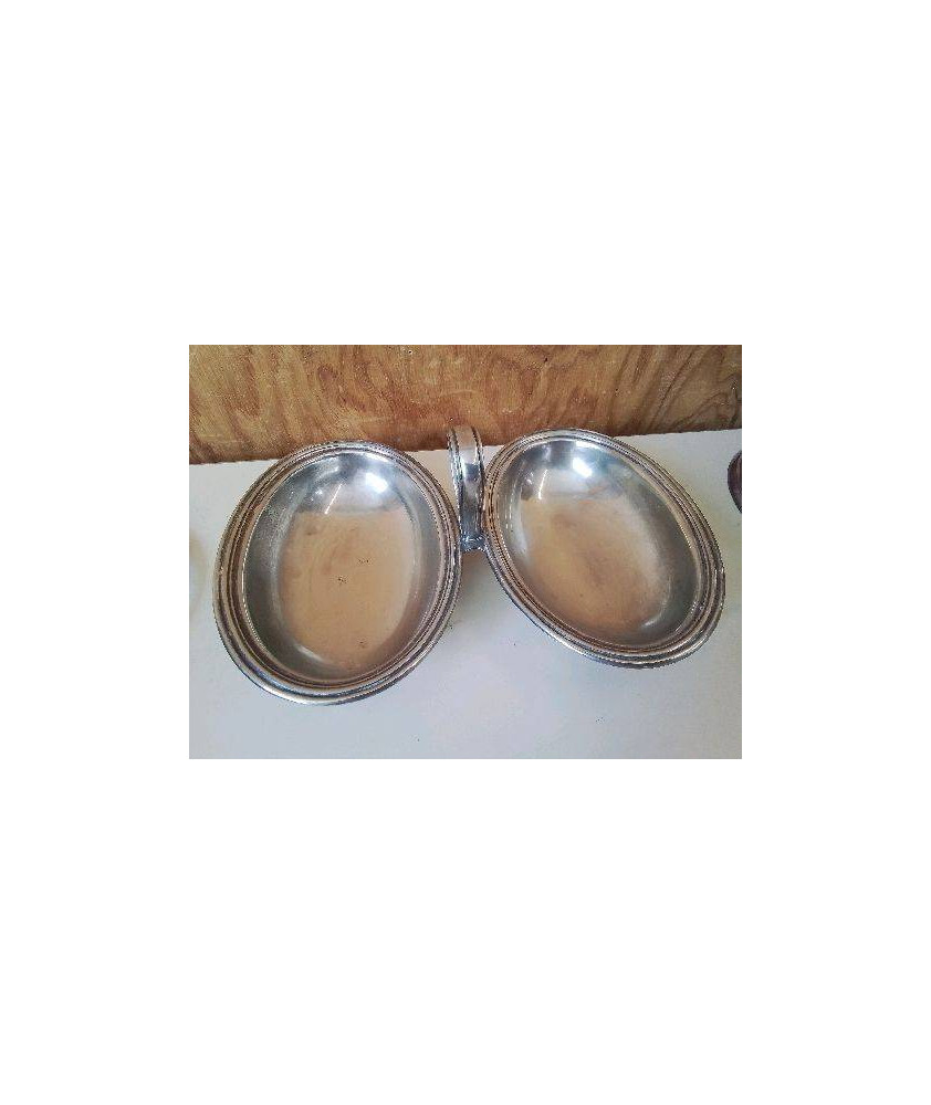 PLAT EN METAL ARGENTÉ 