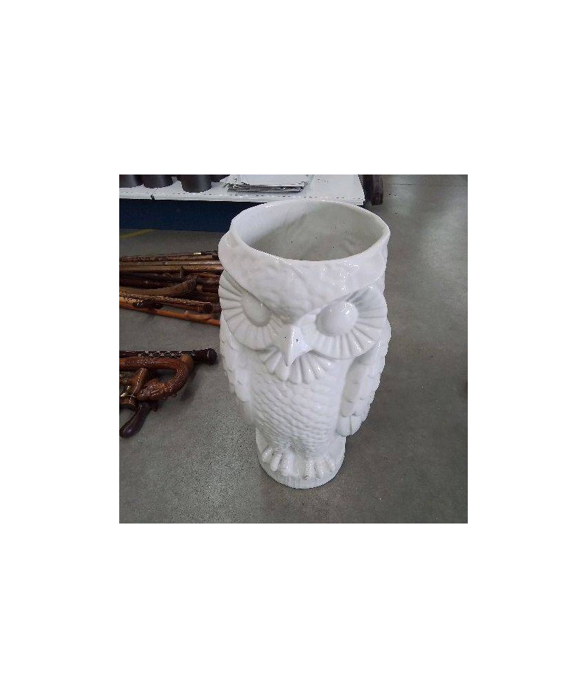 PORTE PARAPLUIES HIBOU BLANC