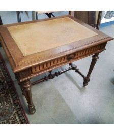 BUREAU DESSUS CUIR 1 TIROIR
