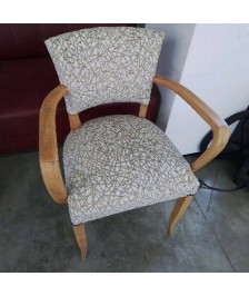 FAUTEUIL BRIDGE RETAPISSÉ