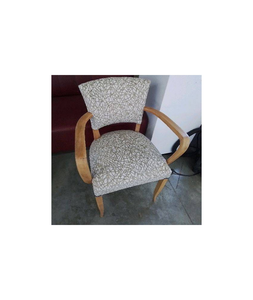 FAUTEUIL BRIDGE RETAPISSÉ