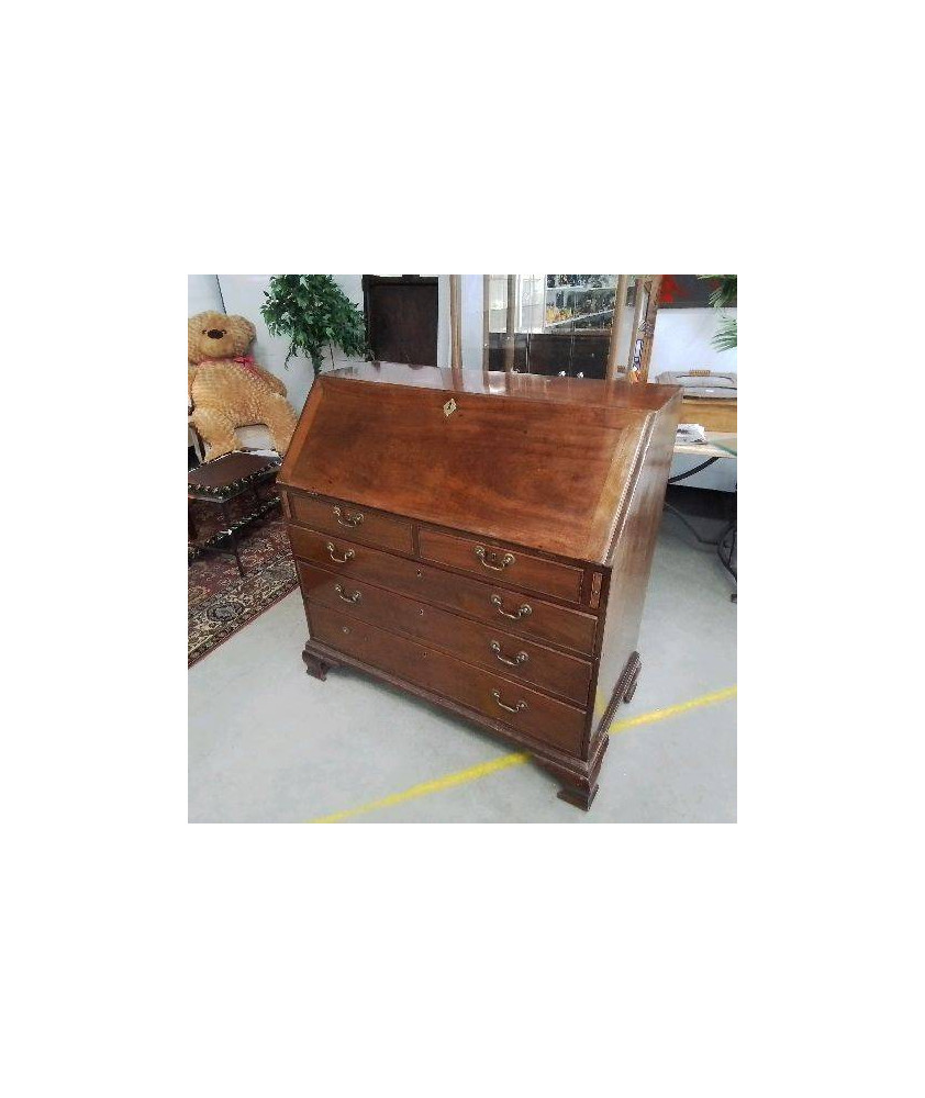 SECRETAIRE ANGLAIS 19E ACAJOU