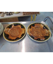 ASSIETTE À POISSON LONGCHAMP PEINT À LA MAIN
