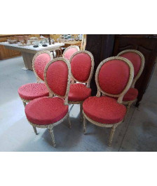 CHAISE MEDAILLON STYLE LOUIS XV 