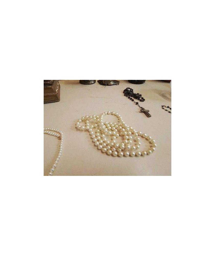 COLLIER DE PERLES SYNTHÉTIQUE 